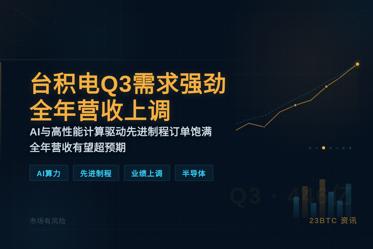 台积电Q3需求强劲 全年营收上调插图1 台积电Q3需求强劲 全年营收上调