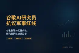 美军AI无杀手机器人红线，谷歌研究员辞职