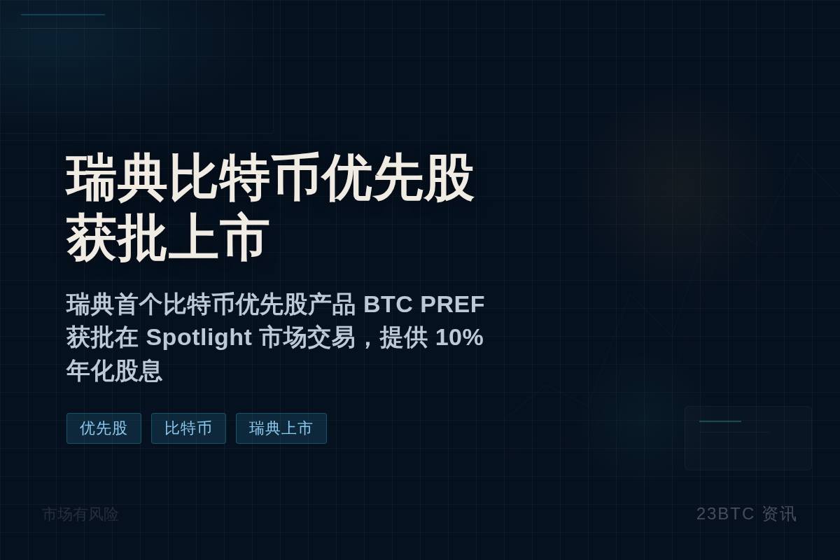 瑞典比特币优先股获批上市