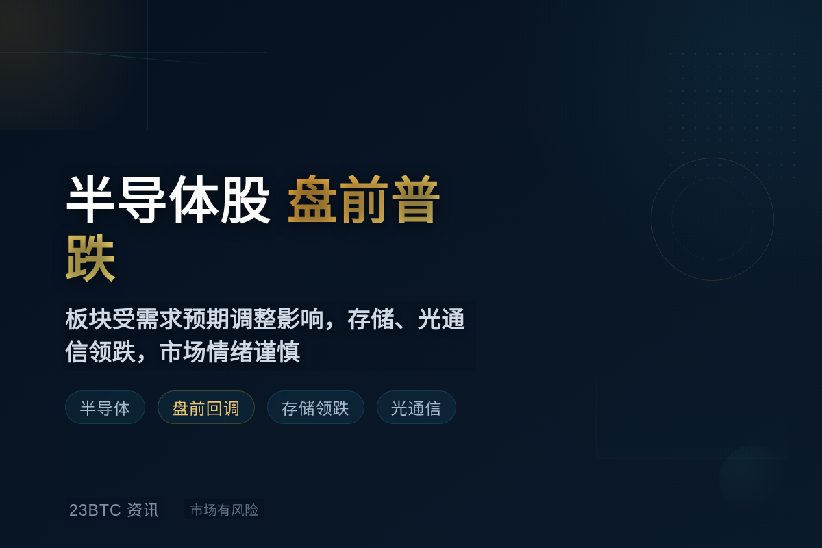 半导体股盘前普跌插图1 半导体股盘前普跌