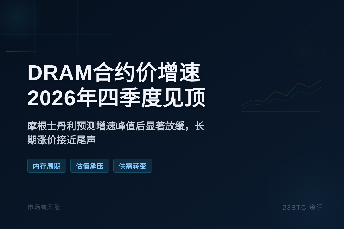 DRAM合约价增速2026年四季度见顶