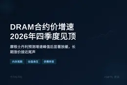 DRAM合约价增速2026年四季度见顶