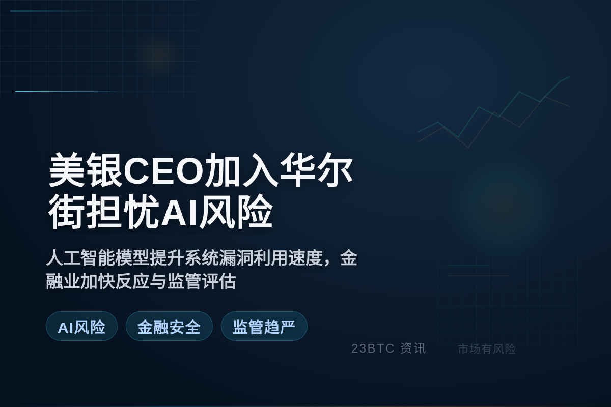美银CEO加入华尔街担忧AI风险插图1 美银CEO加入华尔街担忧AI风险