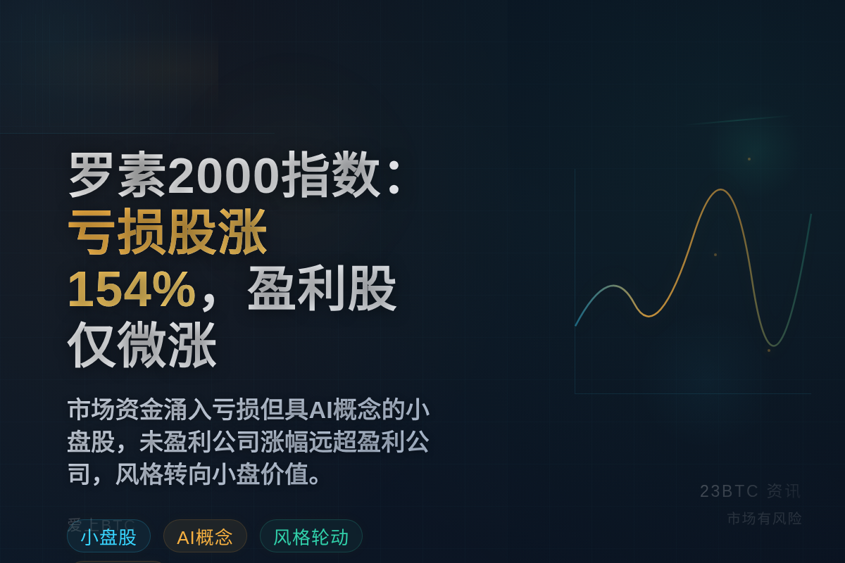 罗素2000指数:亏损股涨154%,盈利股仅微涨插图1 罗素2000指数:亏损股涨154%,盈利股仅微涨