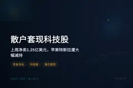 散户套现科技股，上周净卖1.25亿美元