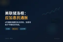 美联储洛根：应加息抗通胀
