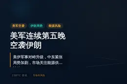 美军连续第五晚空袭伊朗