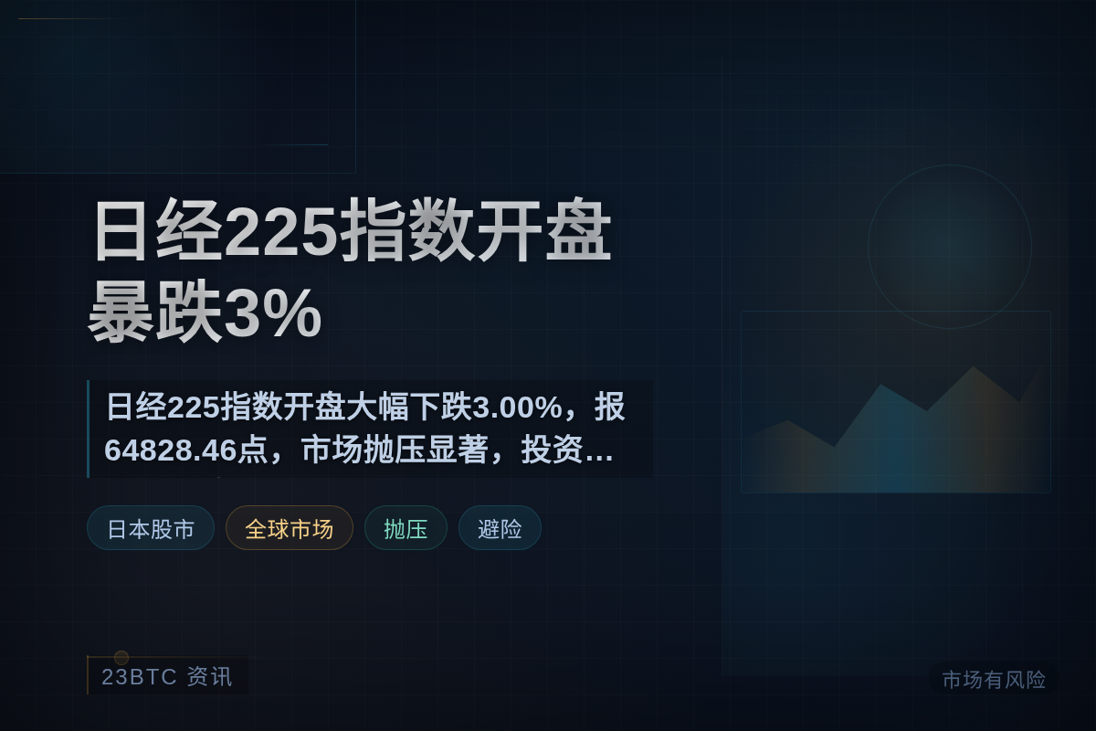 日经225指数开盘暴跌3%