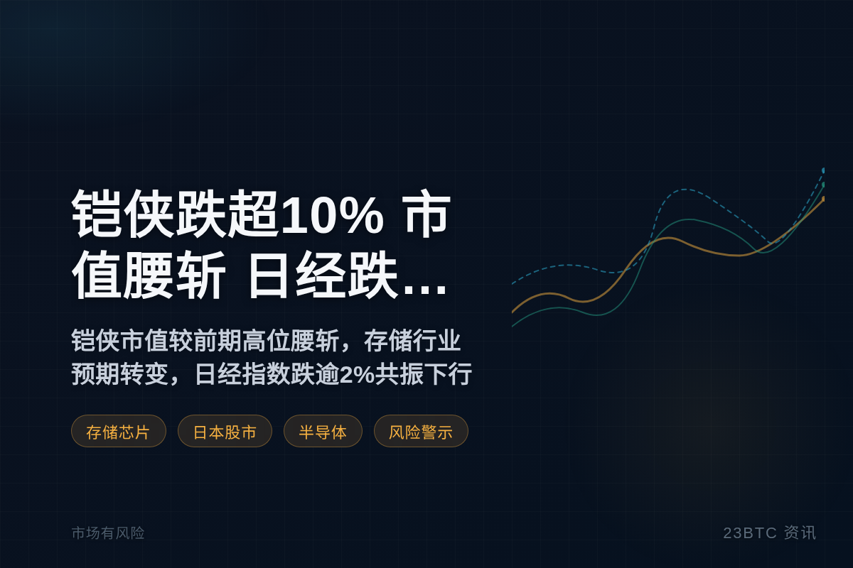 铠侠跌超10%市值腰斩日经跌2.18%插图 铠侠跌超10%市值腰斩日经跌2.18%