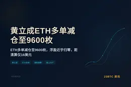 黄立成ETH多单减仓至9600枚