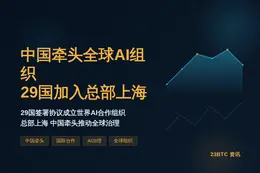 中国牵头全球AI组织29国加入总部上海