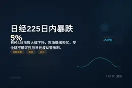 日经225日内暴跌5%