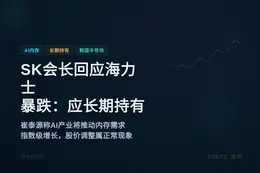 SK会长回应海力士暴跌：应长期持有