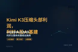 Kimi K3压缩头部利润，利好A股AI基建