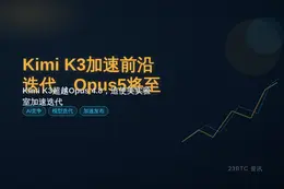 Kimi K3加速前沿迭代，Opus5将至