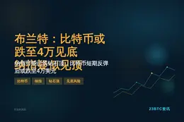 布兰特：比特或跌至4万见底，纳指疑似见顶