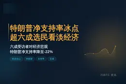 特朗普净支持率冰点 超六成选民看淡经济
