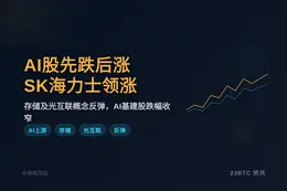 AI美股先跌后涨，SK海力士ADR领涨超7%报164美元