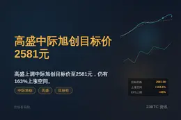 高盛中际旭创目标价2581元涨163%
