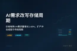 AI需求弹性改写存储周期扩产未必利润崩