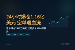 24小时爆仓1.16亿美元 空单遭血洗