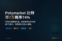 Polymarket比特币7万概率74%