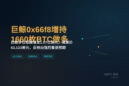 巨鲸0x66f8增持1660枚BTC做多