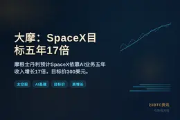 大摩：SpaceX目标300五年17倍