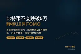 比特币不会跌破5万，静待10月FOMO
