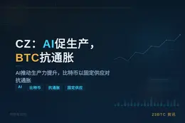 CZ：AI促生产，BTC抗通胀