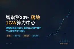 智谱涨30%落1GW算力中心收购中科加禾