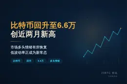 比特币回升至6.6万创近两月新高