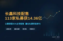 长鑫科技配售 113家私募获14.36亿