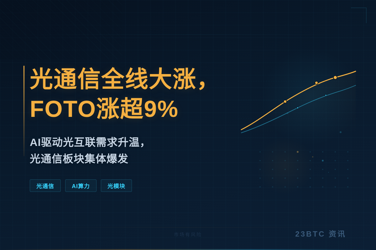 光通信全线大涨,FOTO涨超9%插图1 光通信全线大涨,FOTO涨超9%