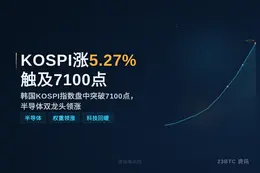 KOSPI涨5.27%触及7100点