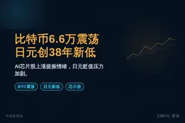 比特币6.6万震荡，日元创38年新低