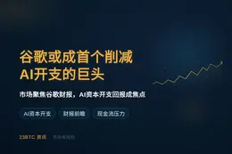 谷歌或成首个削减AI开支的巨头