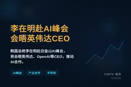 李在明赴AI峰会，会晤英伟达等CEO