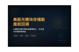 美股光模块存储股盘前回调