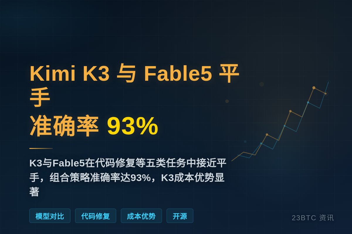 Kimi K3与Fable5平手，准确率93%