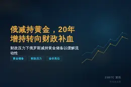 俄减持黄金，20年增持转向财政补血