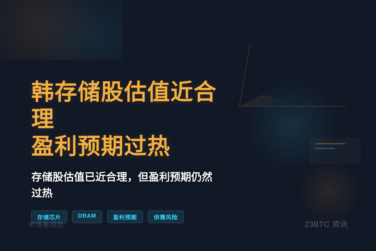 韩存储股估值近合理,盈利预期过热插图1 韩存储股估值近合理,盈利预期过热