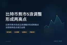 比特币熊市5浪调整形成两高点
