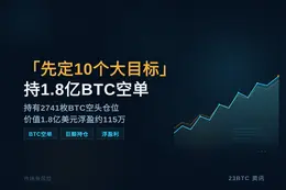「先定10个大目标」持1.8亿BTC空单