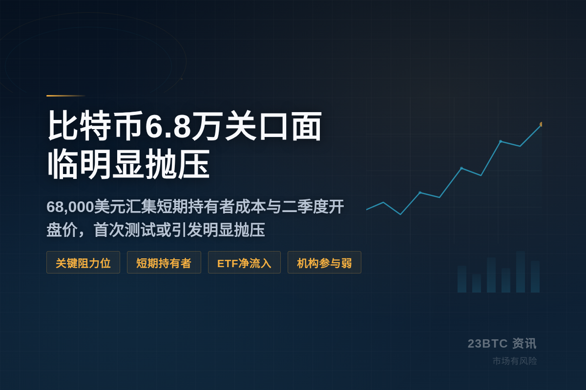 比特币6.8万关口面临明显抛压