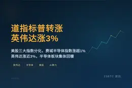 道指标普转涨，英伟达涨3%
