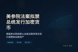 美参院法案拟禁总统发行加密货币