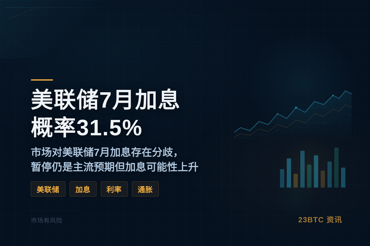美联储7月加息概率31.5%