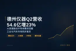 德州仪器Q2营收54.6亿增23%