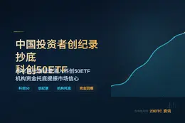 中国投资者创纪录抄底科创50ETF